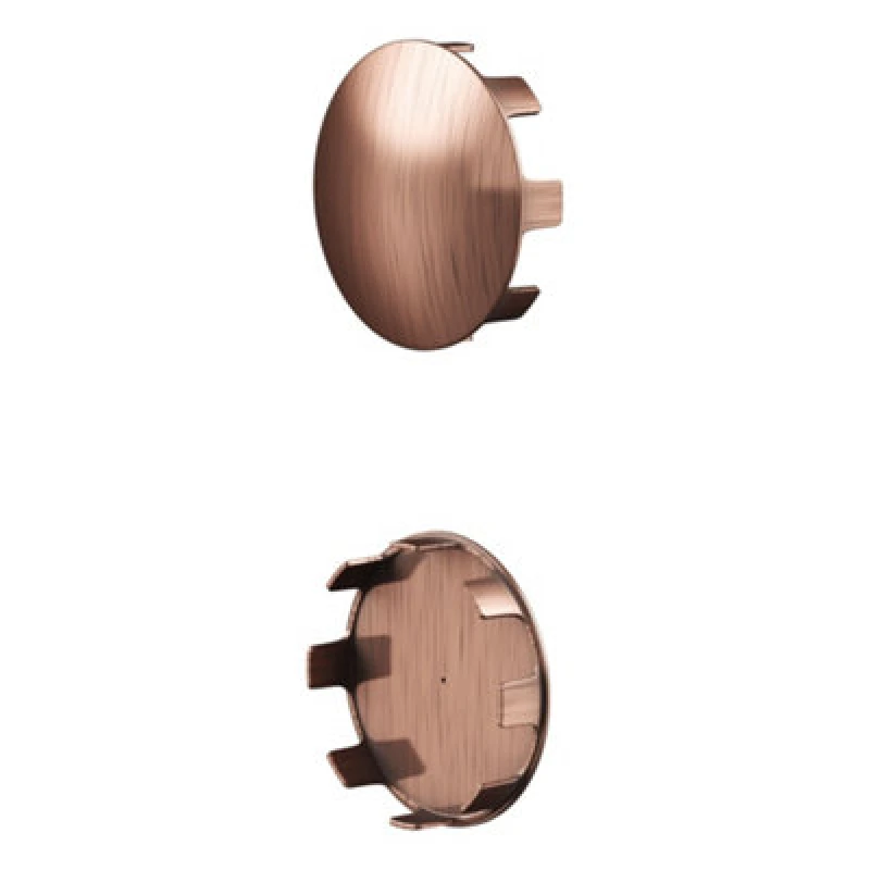 Image of Rothley Antique Copper 2 Pack Staircase Handrail Shallow End Cap (Diam) 40mm
