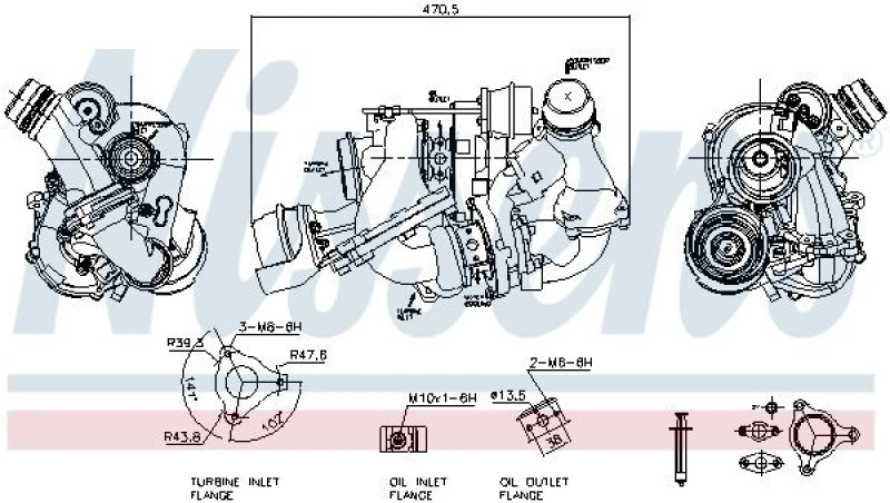 Image of NISSENS Turbocharger NISSENS 93310
