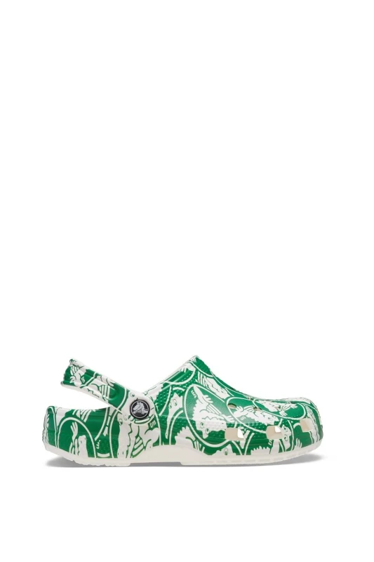 Image of Crocs 'Classic Clog Graphics' Kids Beach Green