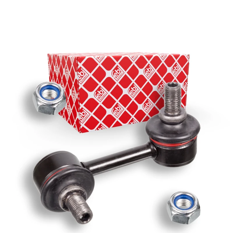 Image of FEBI BILSTEIN 18134 Anti-roll bar link OE Turbo NEW, Front Axle Right Steel Link Stabiliser (3229)
