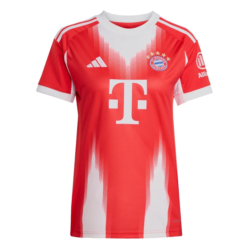 Image of adidas Bayern Munich Home Shirt 2025 2026 Womens Red female 10 (S)