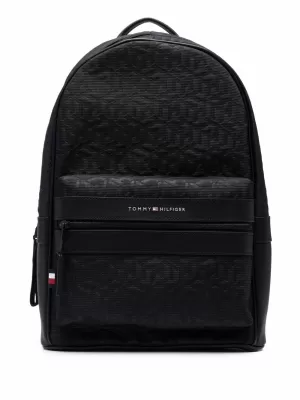 Image of Tommy Hilfiger Mens Monogram Backpack - Black