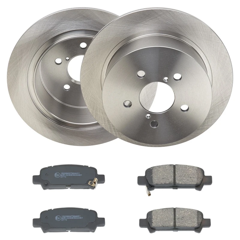 Image of RIDEX 3405B2243 Brake disc and pads set Rear Axle, Brake Disc Type: Solid Brake Set,disc brakes (3405)