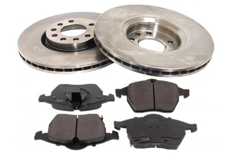 Image of MAPCO 47928 Brake disc and pads set Front Axle, Brake Disc Type: Vented, with acoustic wear warning Brake Set,disc brakes (3405)