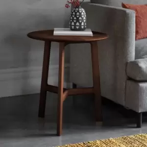 Image of Crossland Grove Valencia Round Side Table Walnut