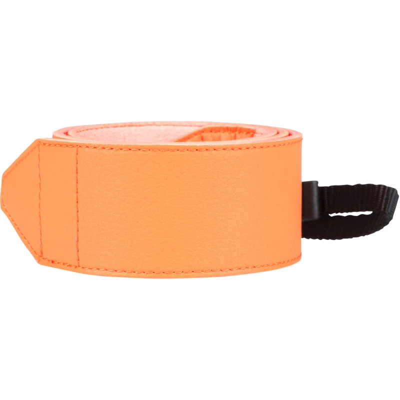 Image of Praktica Genuine Leather Camera Neck Strap 100mm Wide x 40mm - Orange