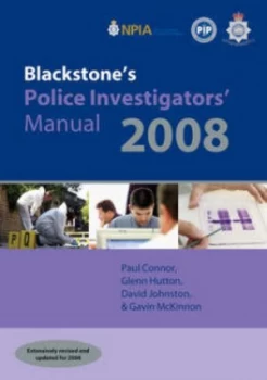 Image of Blackstones Police Investigators Manual 2008 by Paul Connor Paperback