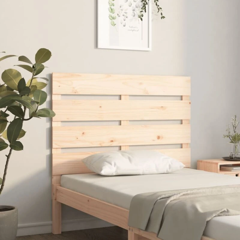 Image of Vidaxl Headboard 100X3X80 Cm Solid Wood Pine, Brown 821332