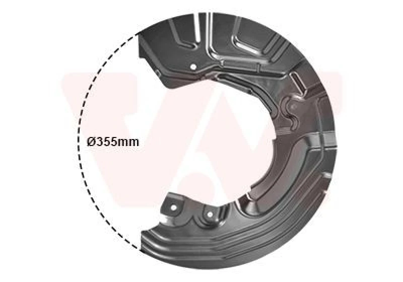 Image of VAN WEZEL Brake disc backing plate VAN WEZEL 0628372