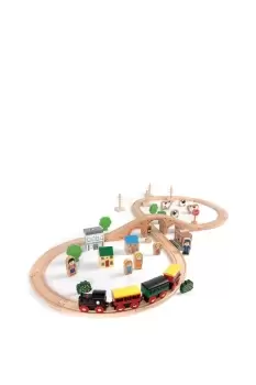 Image of Tidlo 50 Piece Wooden Train Set