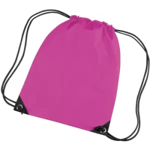 Premium Gymsac Water Resistant Bag (11 Litres) (Pack Of 2) (One Size) (Fuchsia) - Bagbase