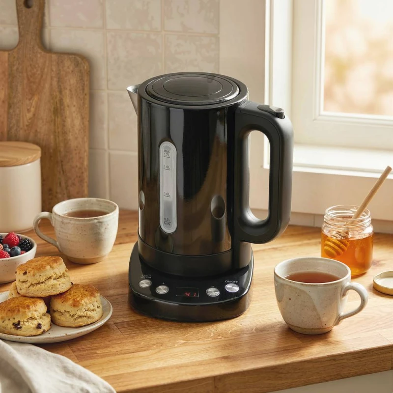 Image of HOMCOM Electric Kettle, 1.7L Fast Boil, 3kW Water Kettle with Strix Thermost in Black Unisex