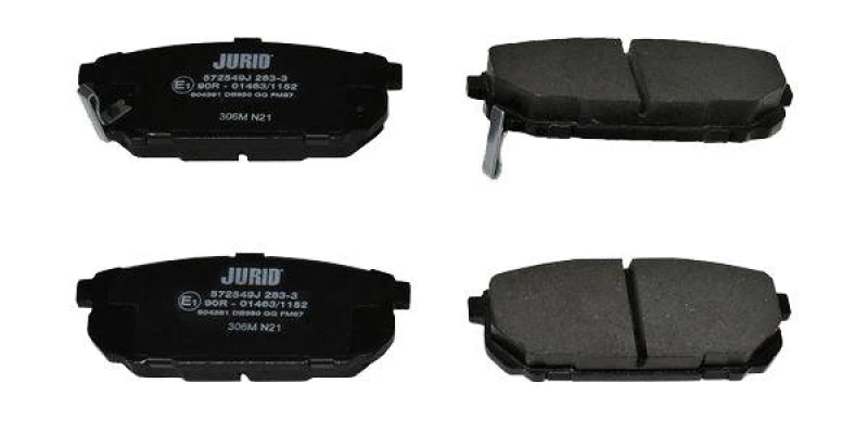 Image of JURID 572549J Brake pad set with acoustic wear warning, without accessories Brake Pad Set,disc brake (402)