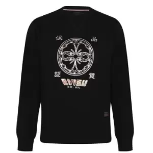 Image of EVISU Scroll Daicock Sweatshirt - Black