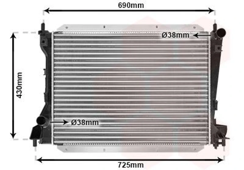 Image of VAN WEZEL Engine radiator VAN WEZEL 77002035