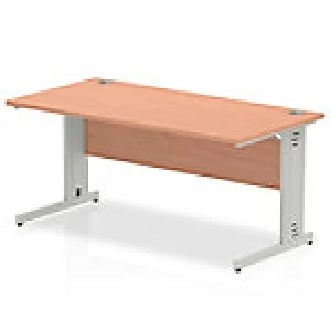 image of Impulse Cable Managed 1600 Rectangle Desk Beech