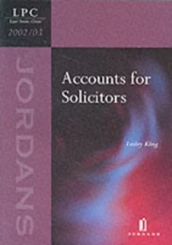Image of Accounts for Solicitors by Lesley King and College of Law Paperback