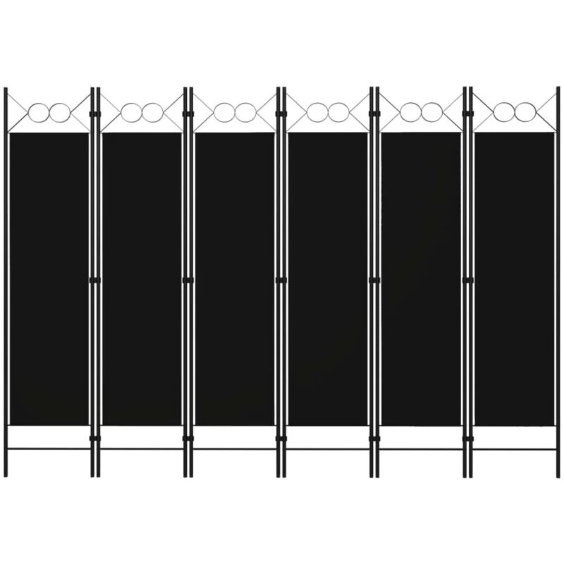Image of VIDAXL 6-Panel Room Divider Black 240x180cm vidaXL 8720286022603