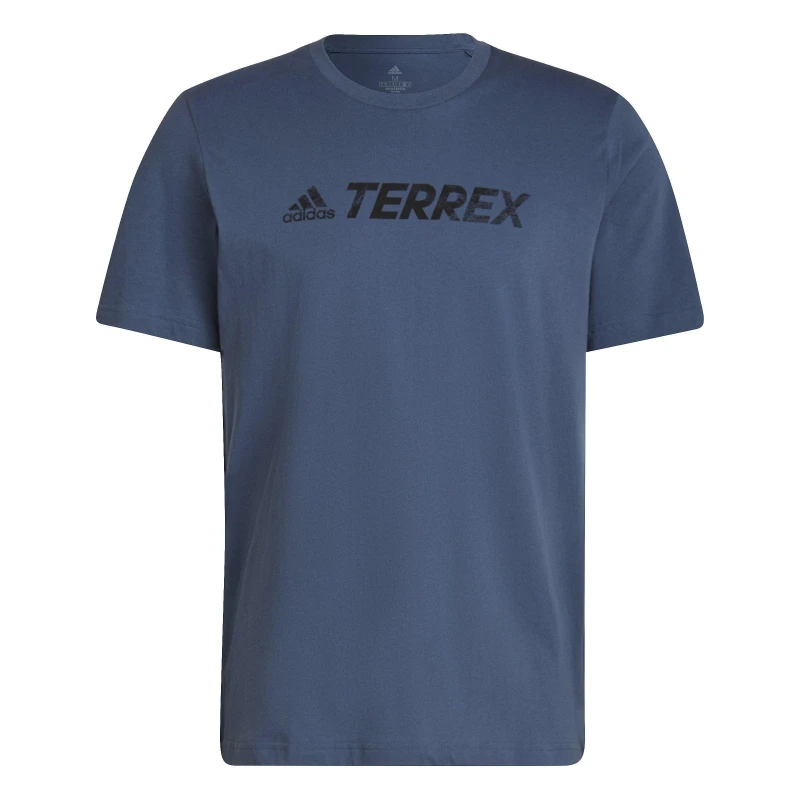 Image of adidas Terrex Logo T Shirt Mens - Grey Grey XS