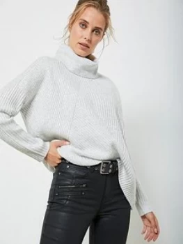 Image of Mint Velvet Mint Velvet Multi Direction Knit, Silver Size M Women