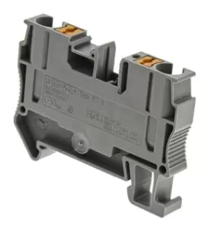 image of Phoenix Contact Pt 6 Terminal Block, Din Rail, 2Pos, 8Awg