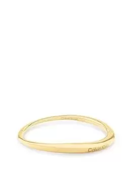 Calvin Klein Womens Calvin Klein gold plated bangle, Gold, Women