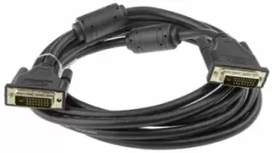 Image of Roline 11.04.5535 Audio Cable, Dvi-D Plug, 3M, Black