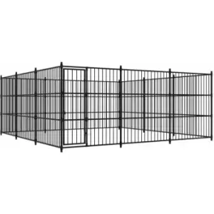 Image of Vidaxl - Outdoor Dog Kennel 450x450x185cm Black