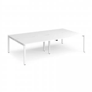 Image of Adapt II Double Back to Back Desk s 2800mm x 1600mm - White Frame whit