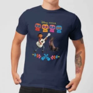 Image of Coco Miguel Logo Mens T-Shirt - Navy - L