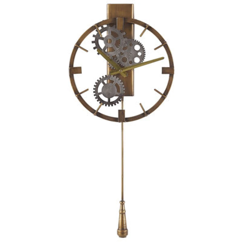 Image of Beliani Wall Clock Marcote 30 Cm Metal Gold