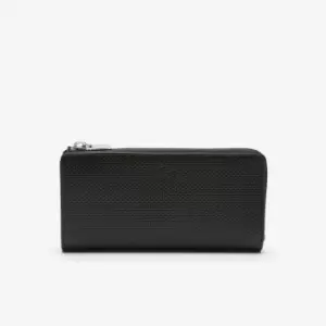 Image of Lacoste Unisex Chantaco Zippered Matte Pique Leather Wallet Size Unique size 000