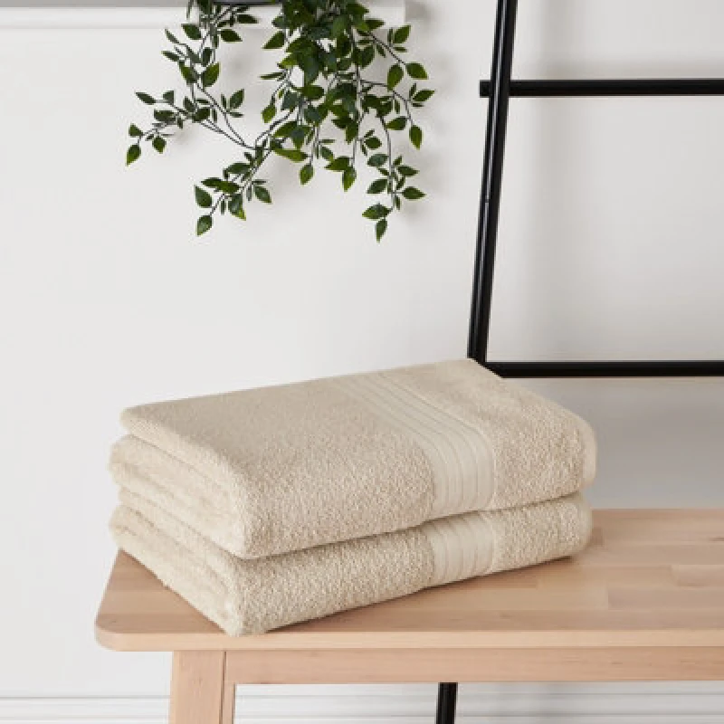 Image of OHS OHS Luxury Hand Towel 100% Cotton Bathroom in Beige Beige Hand Towel Unisex 5027434155071