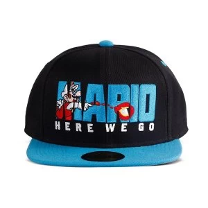 Image of NINTENDO Super Mario Bros. Fire Mario Summer Olympics Letters Snapback Baseball Cap