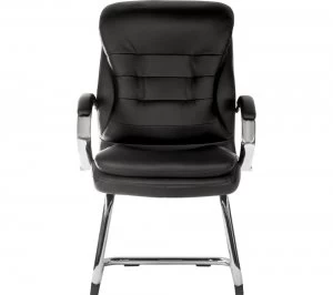 Image of TEKNIK Goliath Light 6958 Bonded Leather Visitor Chair - Black