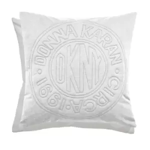 Image of DKNY Circle Logo Cushion 45X45CM - Grey
