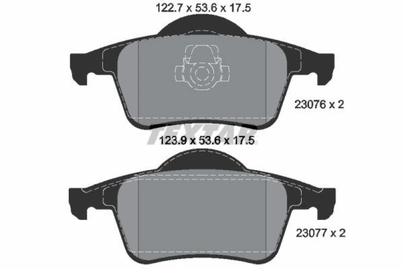 Image of Brake pad set TEXTAR 2307602