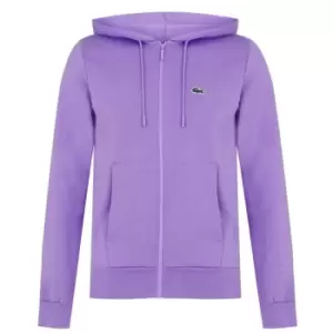 Lacoste Logo Zip Hoodie - Purple