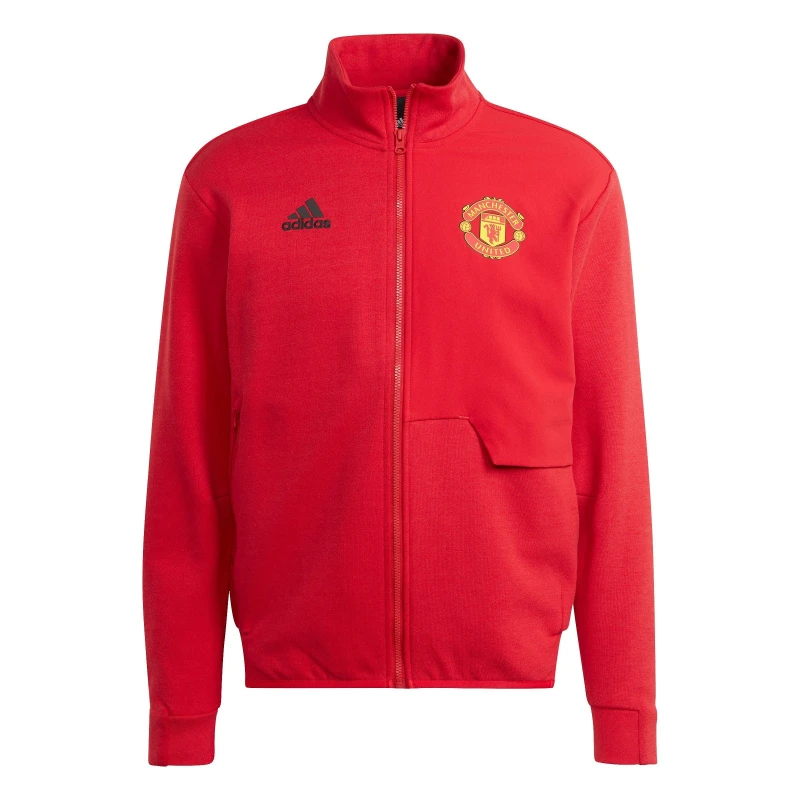 Image of adidas Manchester United Anthem Jacket 2023 2024 Adults - Red Red S