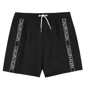 Calvin Klein Jeans Medium Tape Swim Shorts - Black