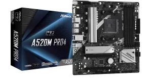 image of ASRock A520M Pro4 AMD Socket AM4 Motherboard