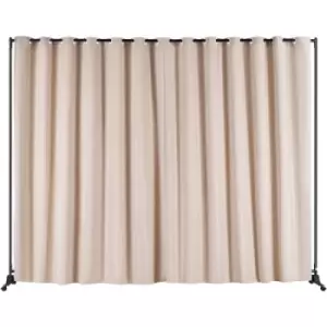 Image of VEVOR Room Divider, 8ft x 10ft Portable Panel Room Divider with Wheels Curtain Divider Stand, Room Divider Privacy Screen for Office, Bedroom, Dining