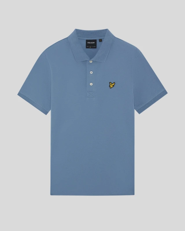 Image of Lyle & Scott Plain Polo Shirt Power Blue mens in Blue