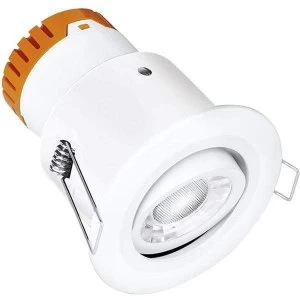 Image of Aurora Enlite 8W Matt White Adjustable Dimmable Integrated Downlight Warm White - EN-DE82MW/30