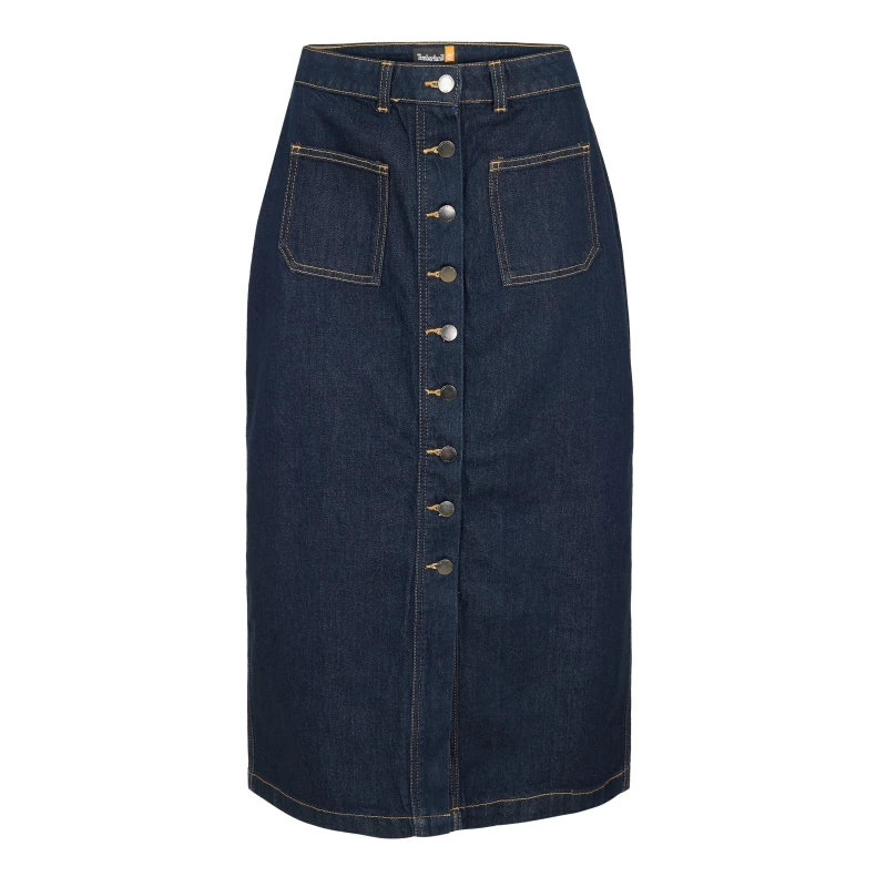 Image of Timberland Womens Refibra Long Denim Skirt Auth Indigo female 25