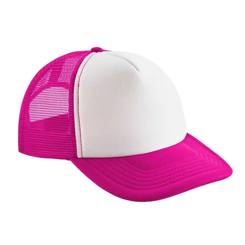 Image of Beechfield Mens Vintage Snapback Trucker Cap in Fuchsia Fuchsia Male One Size