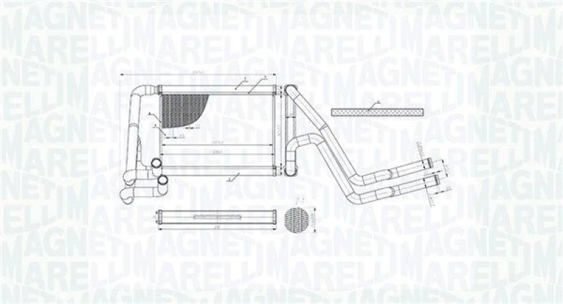 Image of MAGNETI MARELLI Heater matrix MAGNETI MARELLI 350218488000