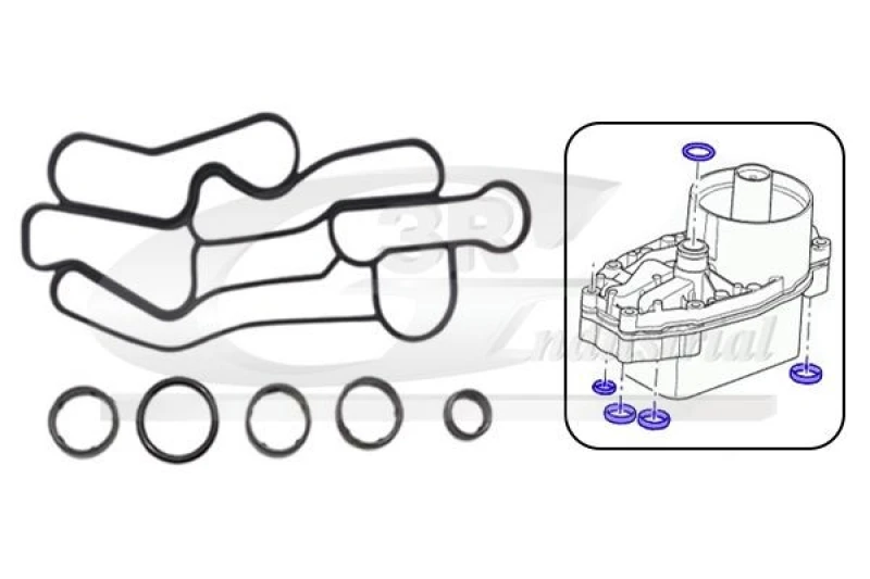 Image of 3RG Gasket Set, oil cooler 3RG 76901