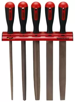 image of Teng Tools WRFL05 Set Of Five 10" Files On A Wall Rack