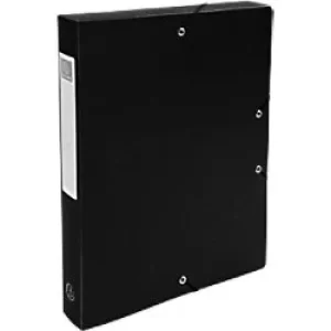 Image of Exacompta Filing Box 59781E A4 Black Polypropylene 25 x 33cm Pack of 8